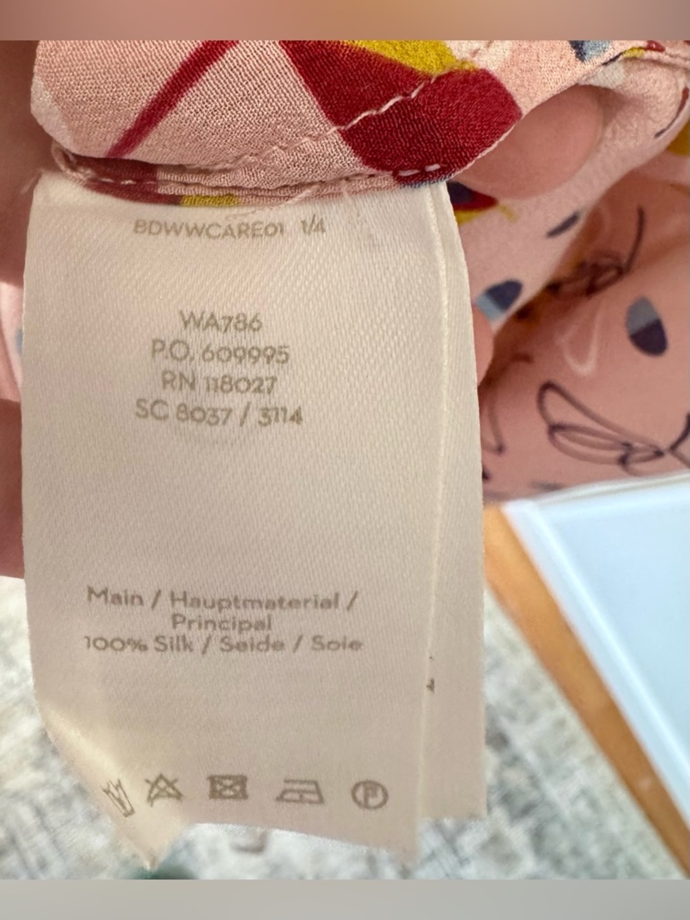 Boden Silk Shirt in Milkshake Meadow Women's Pink Printed Button-Down Shirt XL - Picture 7 of 8
